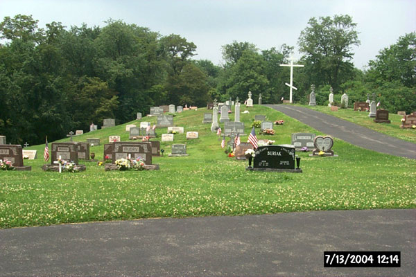 Left side tombstones