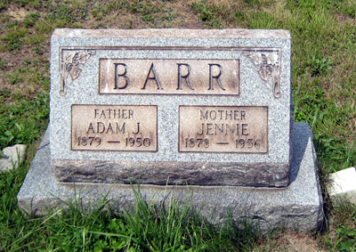 Adam J. & Jennie Barr