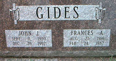 John J. & Frances A. Gides