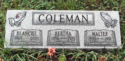 Blanche, Bertha & Walter Coleman